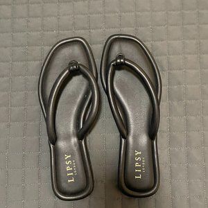 Lipsy London Black Toe thong Sandals Women’s Size 8